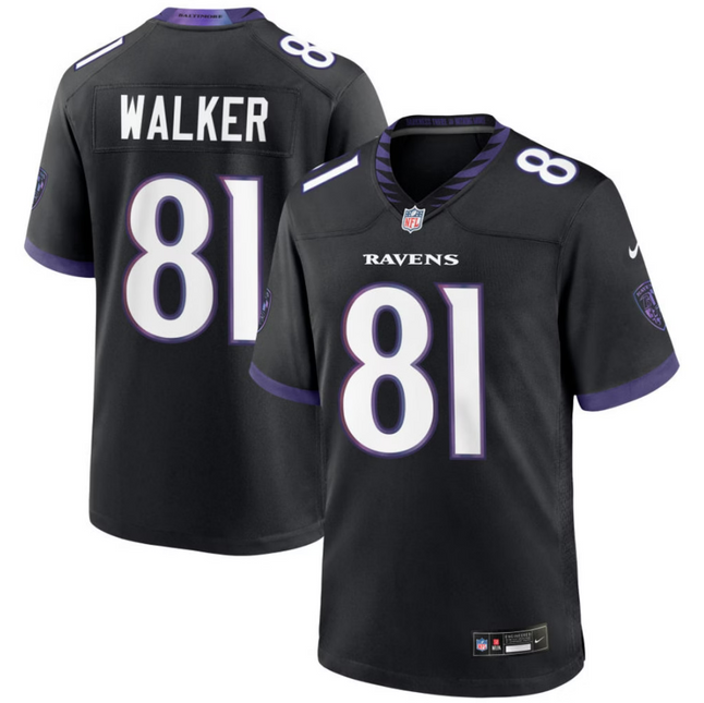 Devontez Walker Baltimore Ravens 2026 Alternate Game Jersey - Black
