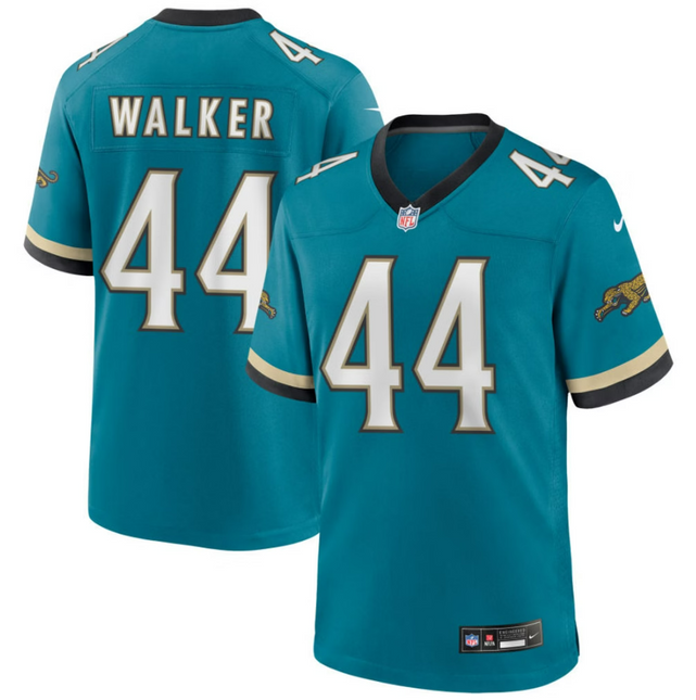 Travon Walker Jacksonville Jaguars 2026 Throwback Game Jersey - Teal Prowler