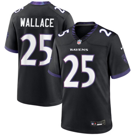 K'Von Wallace Baltimore Ravens 2026 Alternate Game Jersey - Black