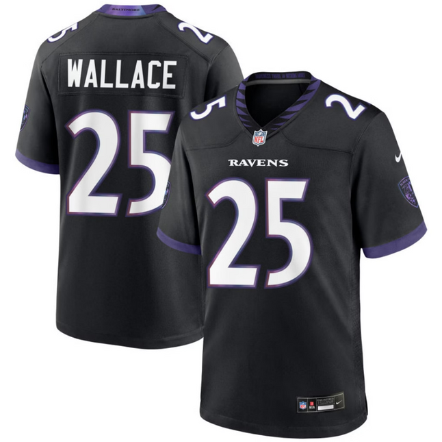 K'Von Wallace Baltimore Ravens 2026 Alternate Game Jersey - Black
