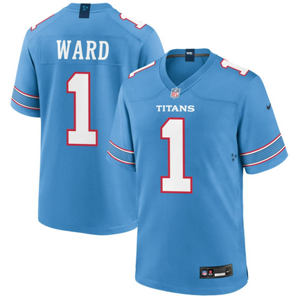 Cameron Ward Tennessee Titans 2026 Game Jersey - Light Blue