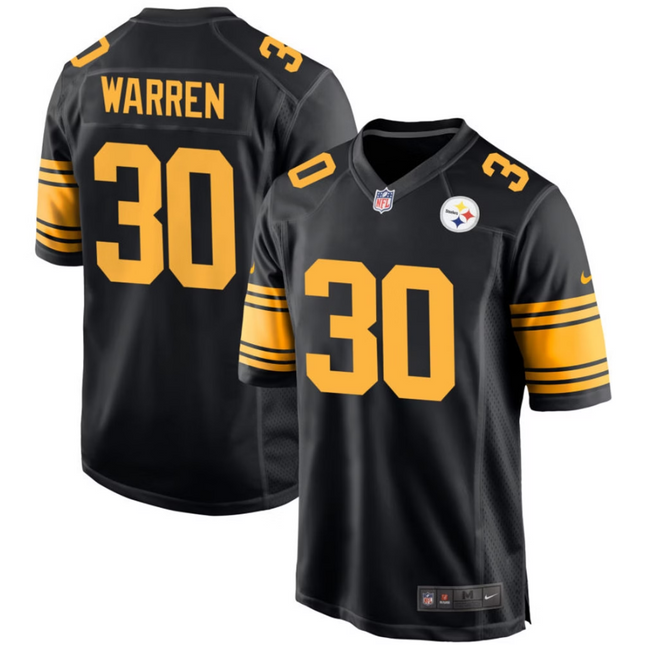Jaylen Warren Pittsburgh Steelers 2026 Alternate Game Jersey - Black