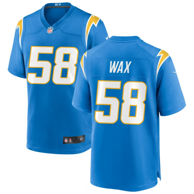 Marlowe Wax Los Angeles Chargers 2026 Game Jersey - Powder Blue