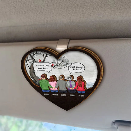 We Miss You Family Memorial - Personalized Custom Shaped Car Visor Clip