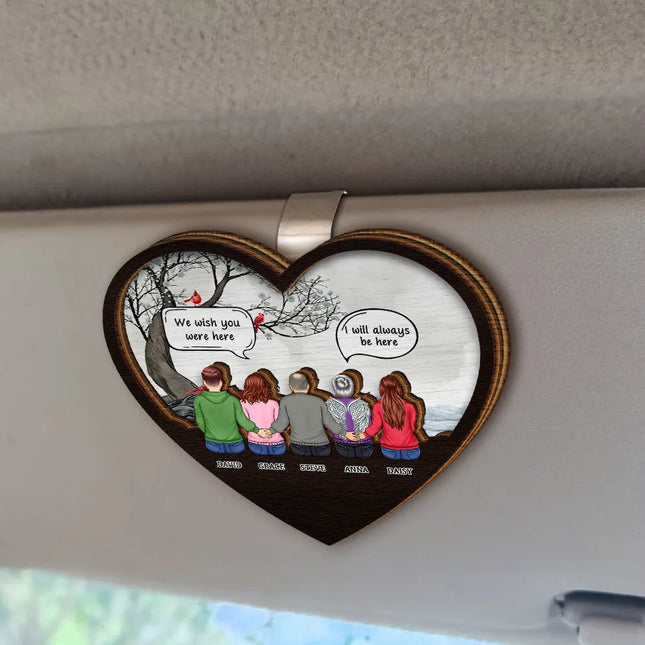 We Miss You Family Memorial - Personalized Custom Shaped Car Visor Clip