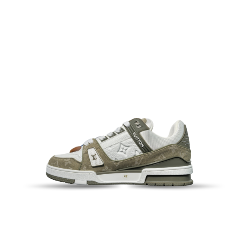 Men's Louis Vuitton LV Trainer Khaki Sneakers
