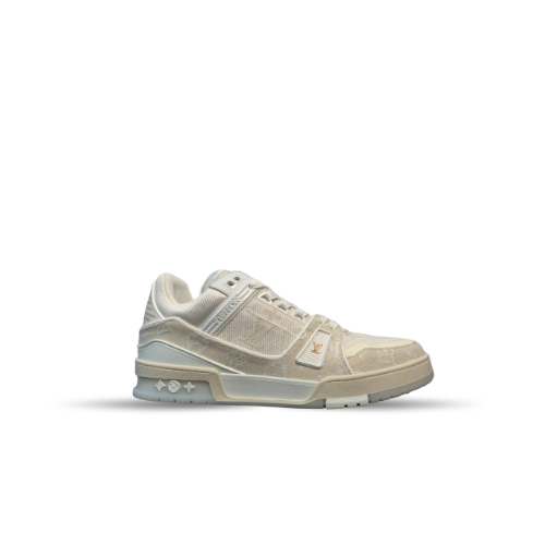 Men's Louis Vuitton LV Trainer Beige Sneakers