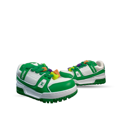 Men's Louis Vuitton Trainer Maxi White Green Sneakers