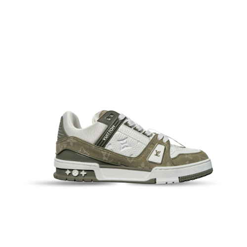 Men's Louis Vuitton LV Trainer Khaki Sneakers