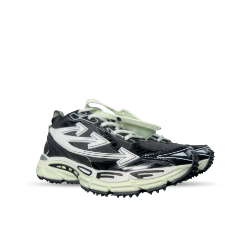 Men's Off-White Be Right Back Sneaker Met Mesh Details In Black White