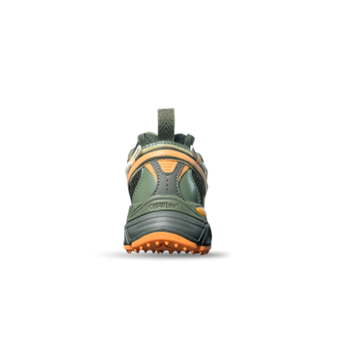 Men's Off-White Be Right Back Sneaker Met Mesh Details In Military Green Peach