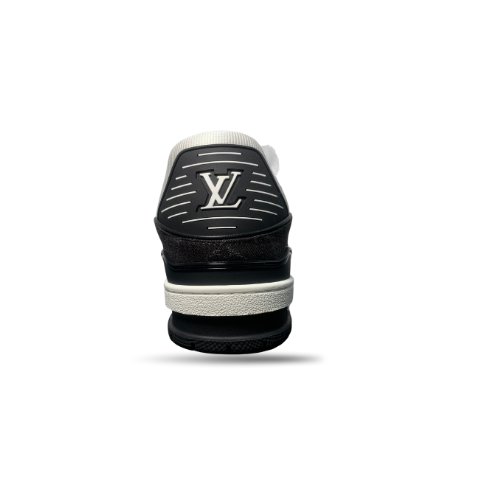 Men's Louis Vuitton LV Trainer White and Black Sneakers