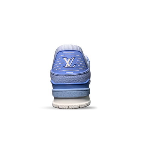 Men's Louis Vuitton LV Trainer White Blue Sneakers