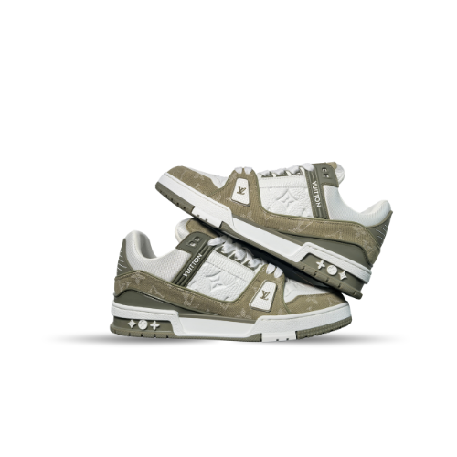 Men's Louis Vuitton LV Trainer Khaki Sneakers