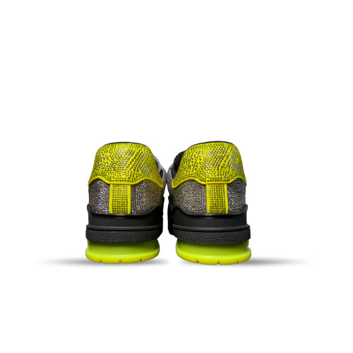 Men's Louis Vuitton LV Trainer Black Yellow Sneakers