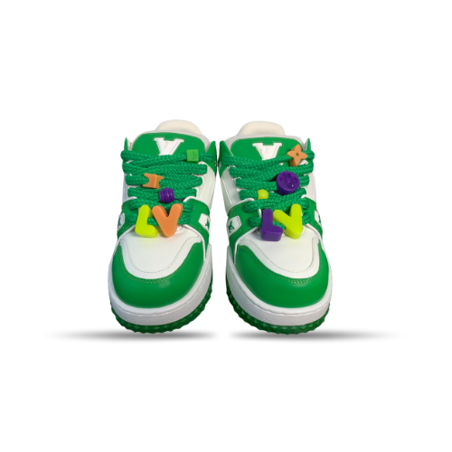 Men's Louis Vuitton Trainer Maxi White Green Sneakers
