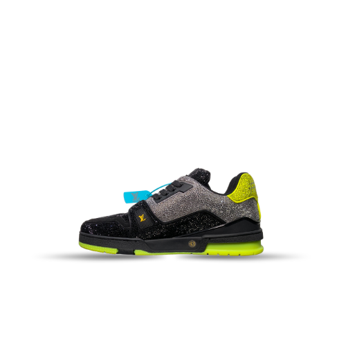 Men's Louis Vuitton LV Trainer Black Yellow Sneakers