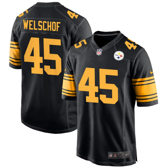 Julius Welschof Pittsburgh Steelers 2026 Alternate Game Jersey - Black