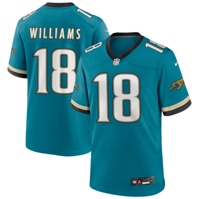 CJ Williams Jacksonville Jaguars 2026 Throwback Game Jersey - Teal Prowler
