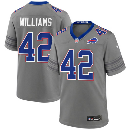 Dorian Williams Buffalo Bills 2026 City Game Jersey - Gray Nickel