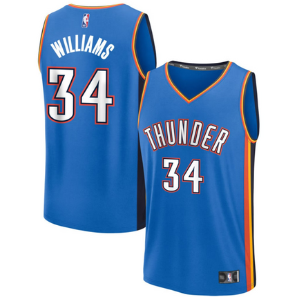 Kenrich Williams Oklahoma City Thunder 2026 Fast Break Icon Edition Jersey - Blue
