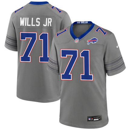 Jedrick Wills Jr. Buffalo Bills 2026 City Game Jersey - Gray Nickel