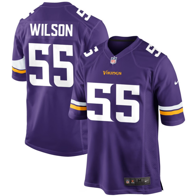 Eric Wilson Minnesota Vikings 2026 Game Jersey - Purple