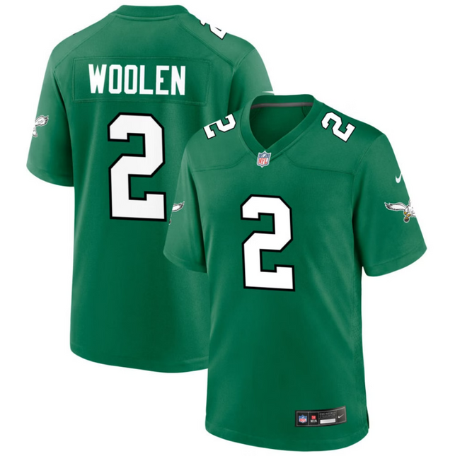 Tariq Woolen Philadelphia Eagles 2026 Alternate Game Jersey - Kelly Green