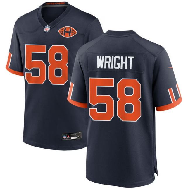 Darnell Wright Chicago Bears 2026 Rivalries Collection Game Jersey - Navy