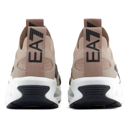 Men's Ea7 Emporio Armani Sneakers With Mesh Panels Beige Sneakers