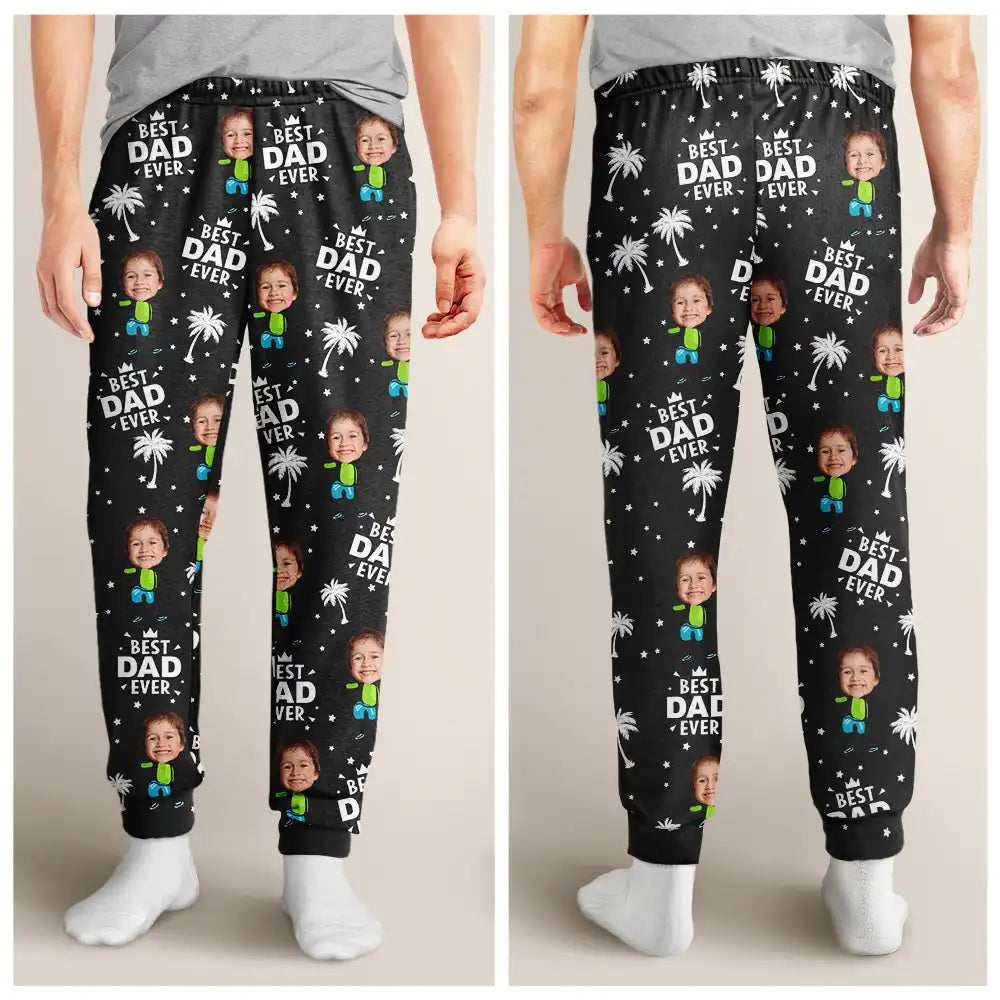 Custom Photo Best Dad Mom Ever - Personalized Pajama Pants