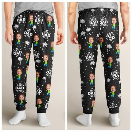 Custom Photo Best Dad Mom Ever - Personalized Pajama Pants