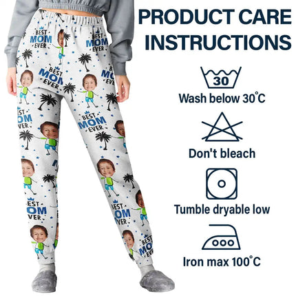 Custom Photo Best Dad Mom Ever - Personalized Pajama Pants
