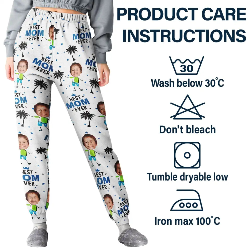 Custom Photo Best Dad Mom Ever - Personalized Pajama Pants