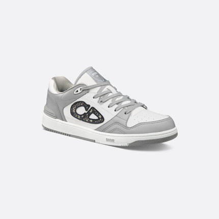 Men's Dior B57 Low-Top Gray And White Sneakers
