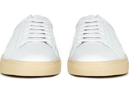 Men's Saint Laurent Court Classic SL06 White Leopard Sneakers
