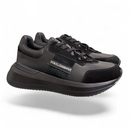Men's Dolce & Gabbana Low-Top Platform Black Sneakers