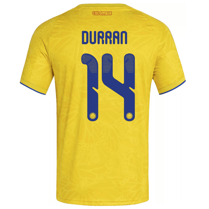 Duran Colombia Nation Team 2026 Home Jersey - Impact Yellow