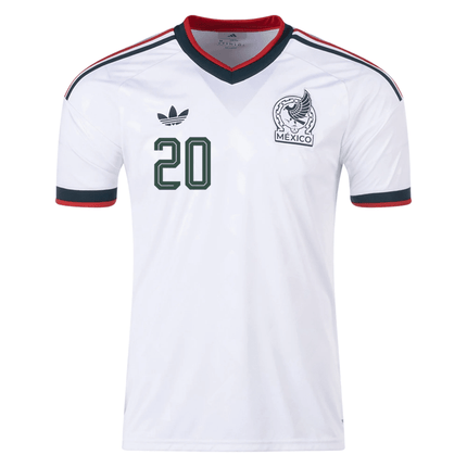 Lainez Mexico Nation Team 2026 Away Stadium Jersey - White