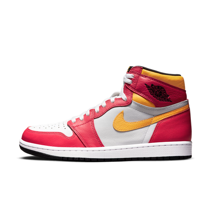 Men's Nike Air Jordan 1 High Light Fusion Red Shoes