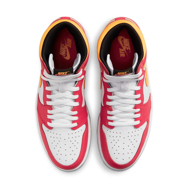 Men's Nike Air Jordan 1 High Light Fusion Red Shoes