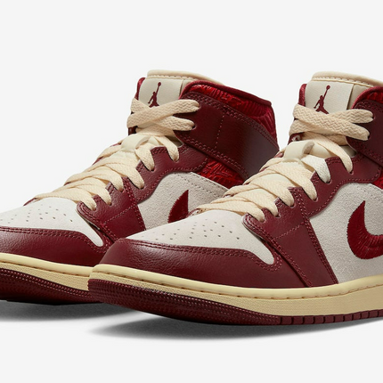 Men's Nike Air Jordan 1 High Tiki Leaf Team Red Shoes
