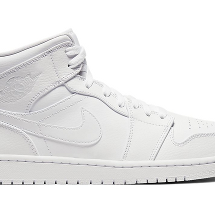 Men's Nike Air Jordan 1  Mid Triple White Shoes
