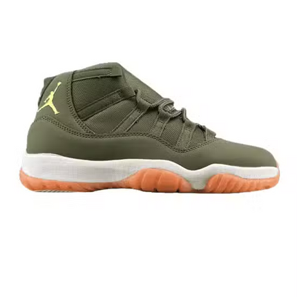 Men's Nike Air Jordan 11 Black & Yellow Shoes