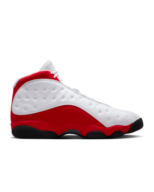 Men's Nike Air Jordan 13 Retro White and University Red Shoes