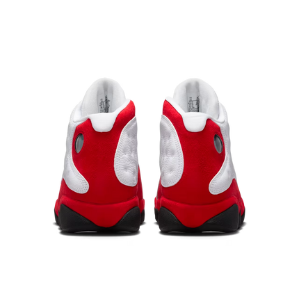 Men's Nike Air Jordan 13 Retro White and University Red Shoes