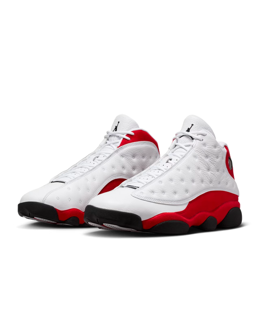 Men's Nike Air Jordan 13 Retro White and University Red Shoes
