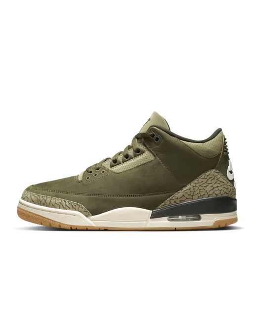 Men's Nike Air Jordan 3 Medium Olive  Shoes