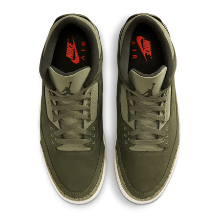 Men's Nike Air Jordan 3 Medium Olive  Shoes