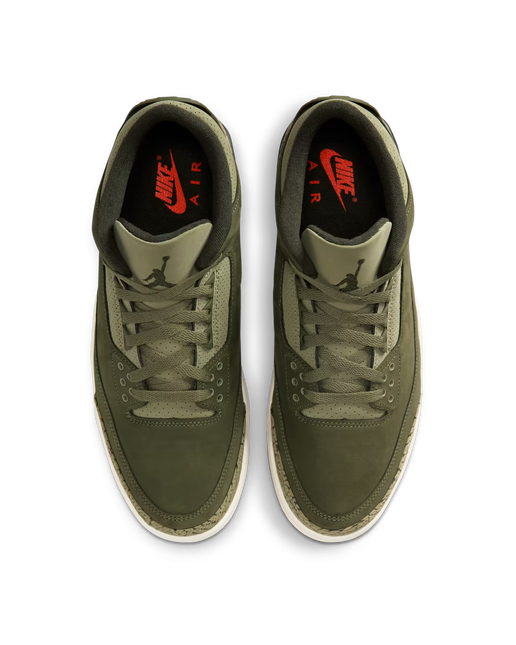 Men's Nike Air Jordan 3 Medium Olive  Shoes